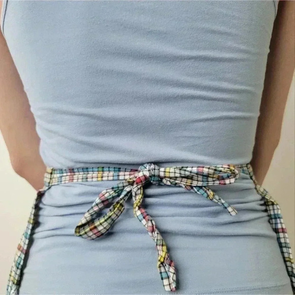 Vintage 1960's Greek Tie Back Full Artist Kitchen Cooking Apron - Picture 5 of 7